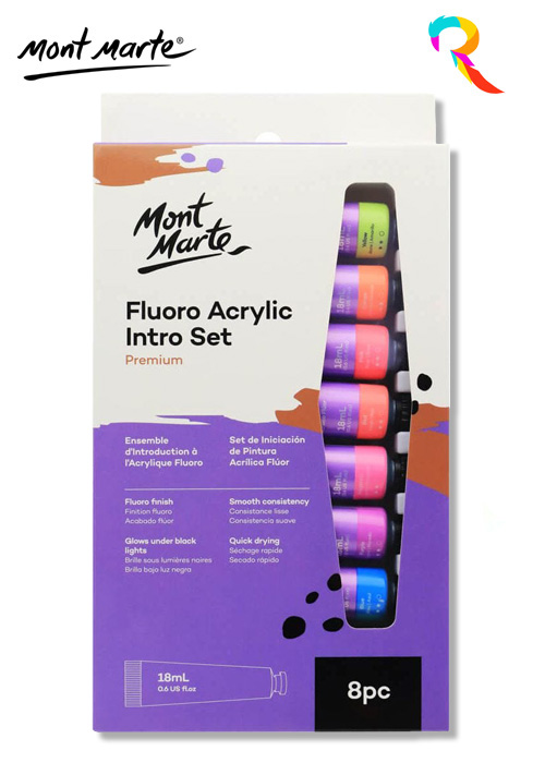 Mont Marte Fluoro Acrylic Intro Set Premium