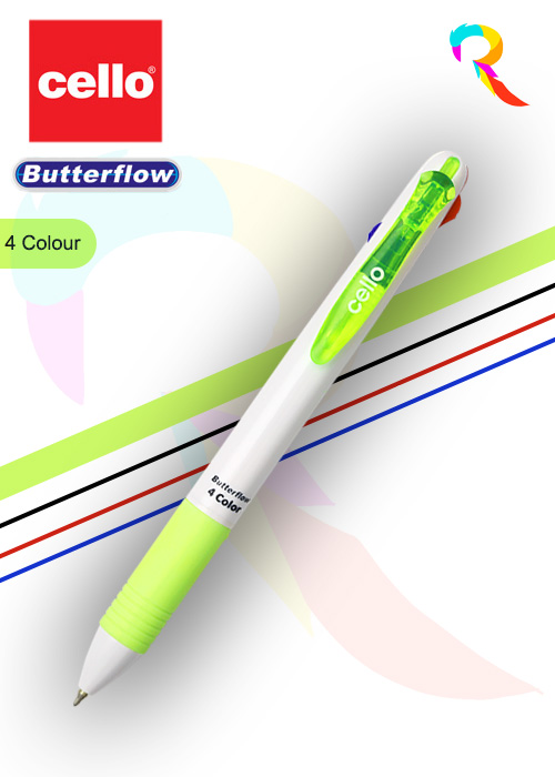 Cello Smooth Butterflow Ballpoint Pen Regular Use Premium Pen Pack of 10