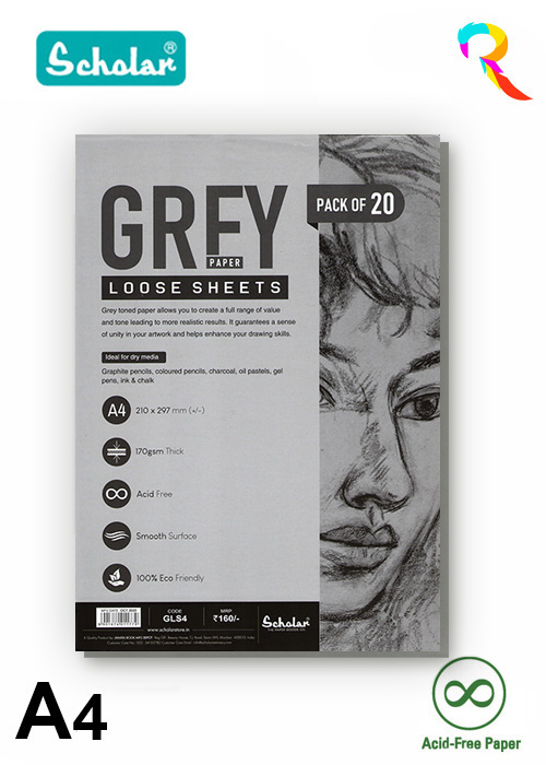 Acid Free Cartridge Paper for Drawing - Loose Sheets Ideal for 170gsm