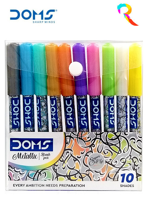 https://www.rangbeerangee.com/wp-content/uploads/2021/07/Doms-Metallic-Brush-pens-10-Shades-New-pack.jpg