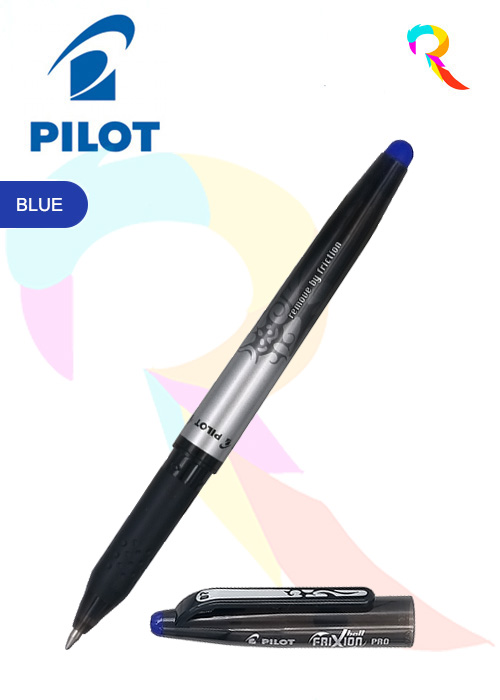 Pilot FRIXION Ball Erasable Rollerball Pen - 1.0mm Broad Tip - Pack of 6 -  Black and Blue Ink